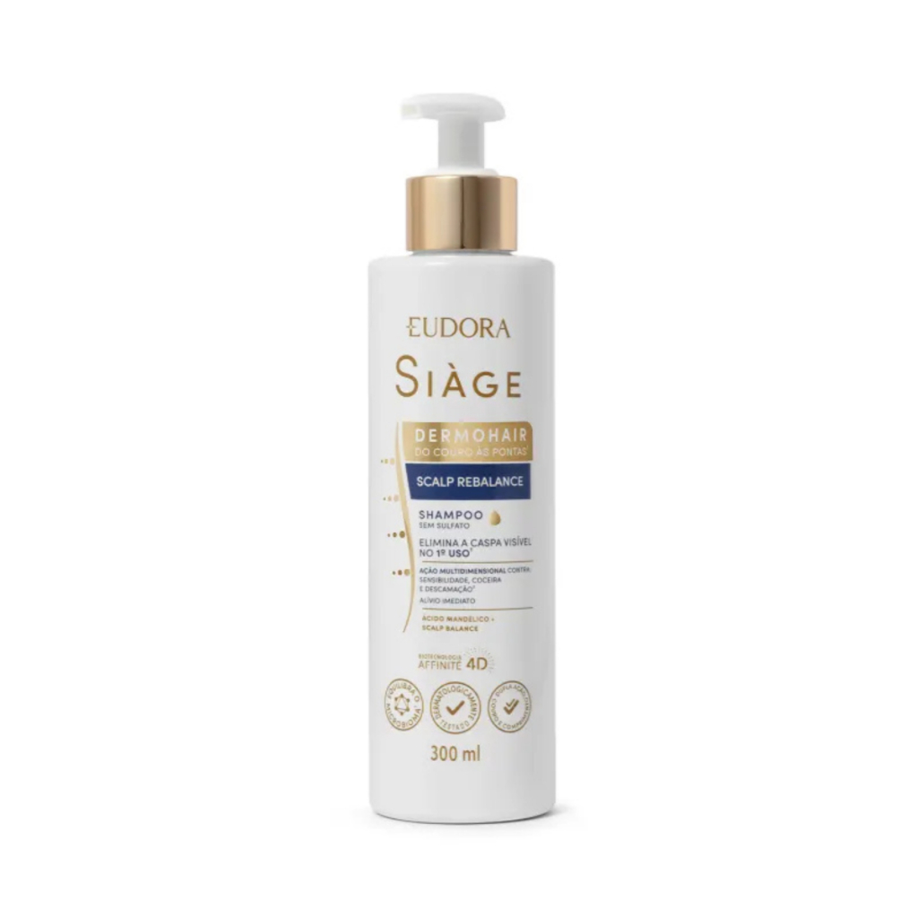 Shampoo Eudora Siàge Dermohair Scalp Rebalance Com 300ml em Oferta na Shopee