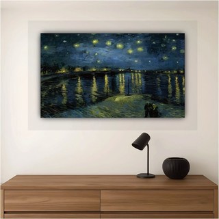 Quadro Van Gogh Noite estrelada, pintura pós impressionista