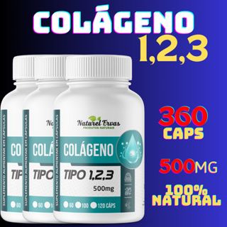 Colágeno Tipo 1,2,3 500mg com 120 Cápsulas em Oferta na Shopee