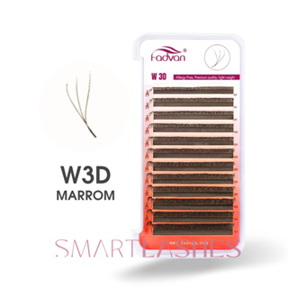 Cílios Fadvan W3D MARROM /BROWN- Curvatura D - W 3D para Extensão de Cílios volume Egipcio em Oferta na Shopee