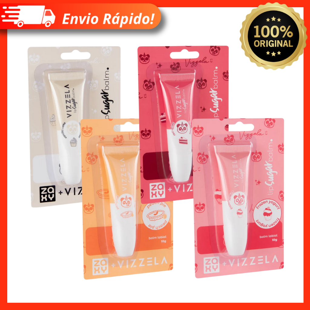 Balm Zaxy Vizzela Hidratante Labial 10g - Lançamento Vegana