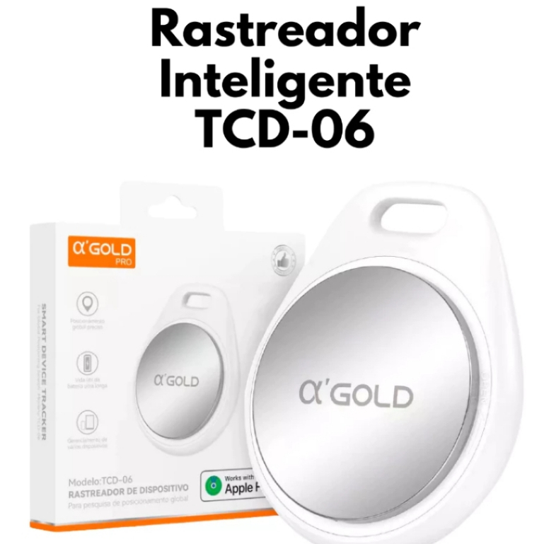 Smart Tag Rastreador A'GOLD GPS Localizador Air Tag Inteligente - Solução para Itens de Valor (Apple Find My)