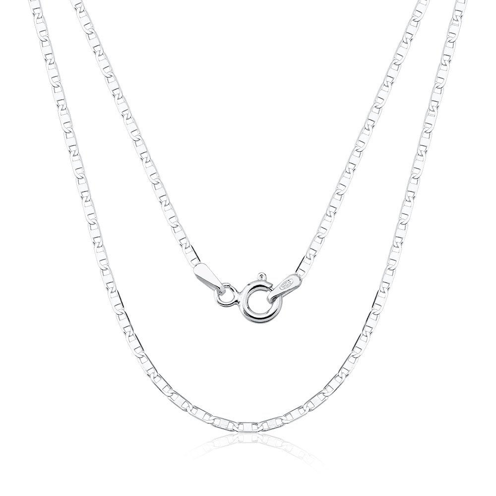 Corrente de Ouro Branco 18k Piastrine com 1,2mm - Diversos Tamanhos em Oferta na Shopee