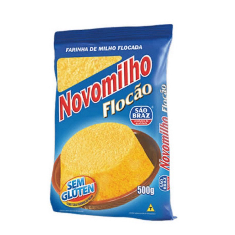 Flocão De Milho Novomilho 500g Sao Braz -kit C 5 Unidades