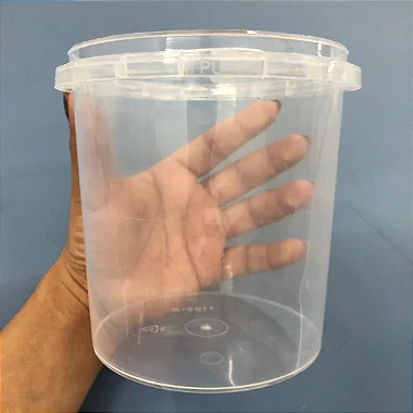 30 unidades Pote Plástico Premium Redondo 1000 ml, 1L com Tampa Lacre Bolo no Pote, Temperos, Caldos, Mel