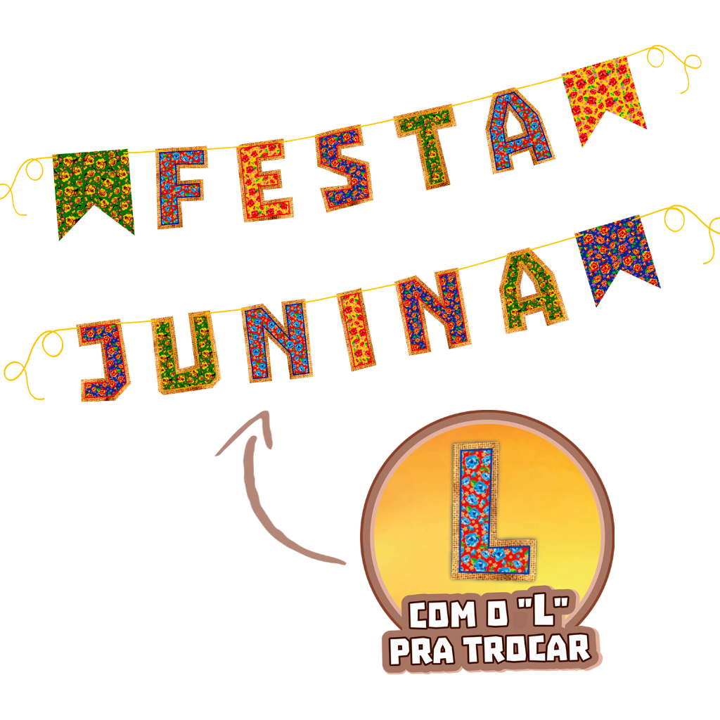 Faixa Bandeirinha Decorativa Festa Junina Julina EVA Arraiá São João