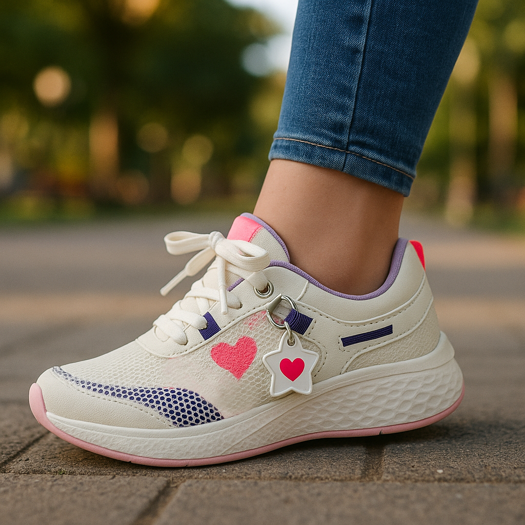 Tenis feminino casual coracao mais vendido estilo conforto