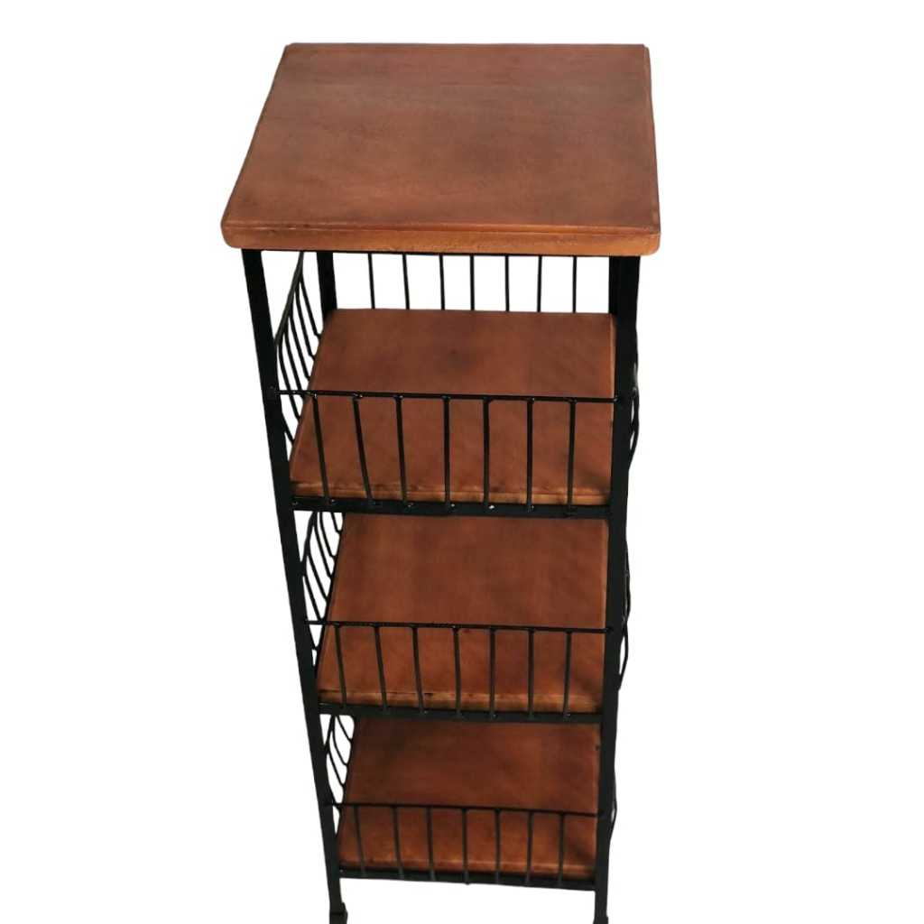 Fruteira Rústica com 3 Cestos para Frutas e Legumes Suporte para Galão de 20 Litros Promoção marrom em Oferta na Shopee