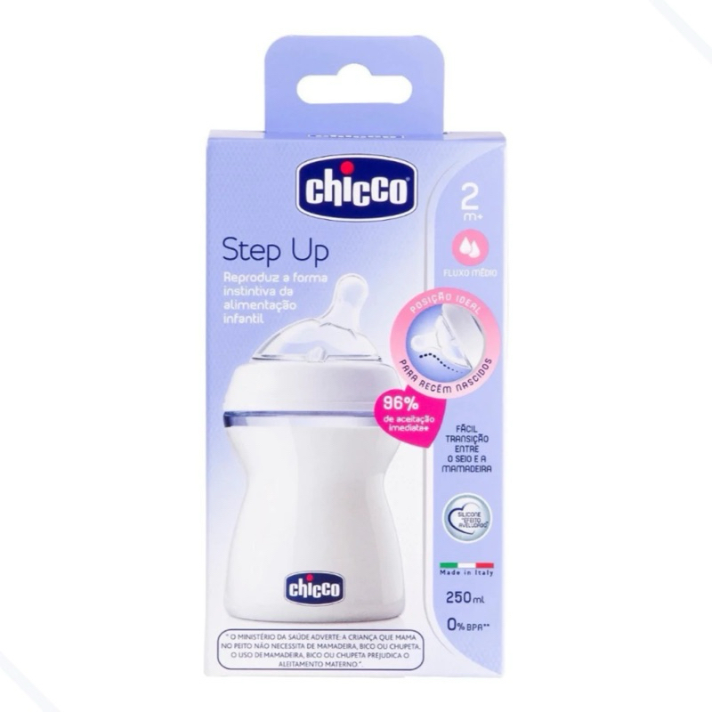 Mamadeira Chicco Step Up 250ml 2m+ Bico Fluxo Médio