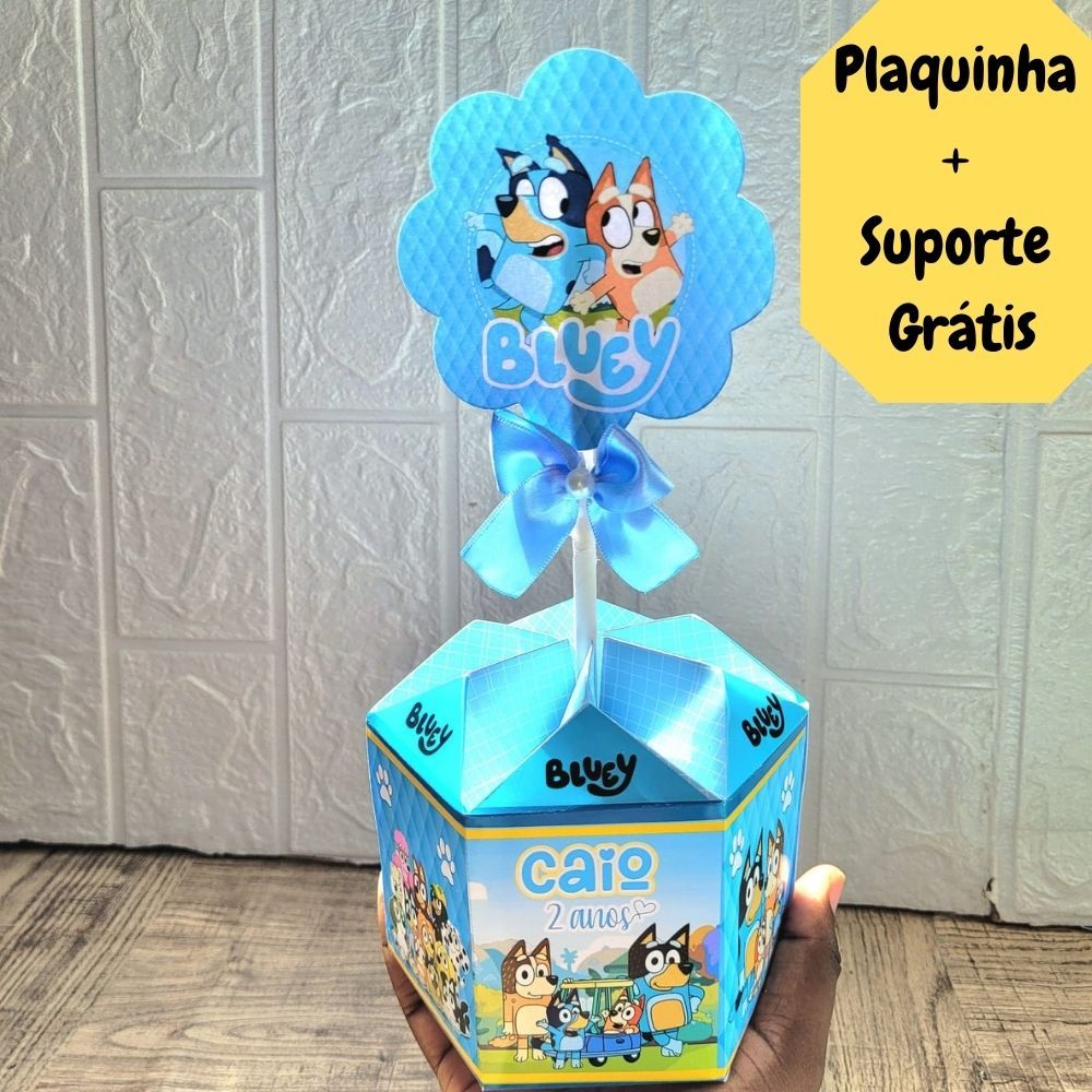 Blueey e Bingo Centro de Mesa Menino Cachepô ,Enfeite Arranjo/Festa Aniversário Infantil, Lembrancinha kit Personalizado