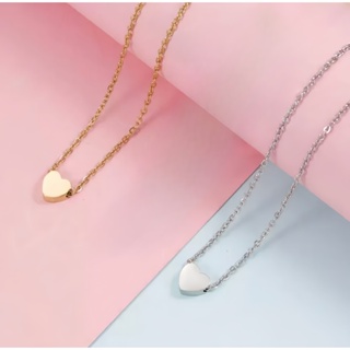 Colar Choker Com Coração Corrente Aço Inoxidavel 316L Pingente Pequena Banhado em Oferta na Shopee