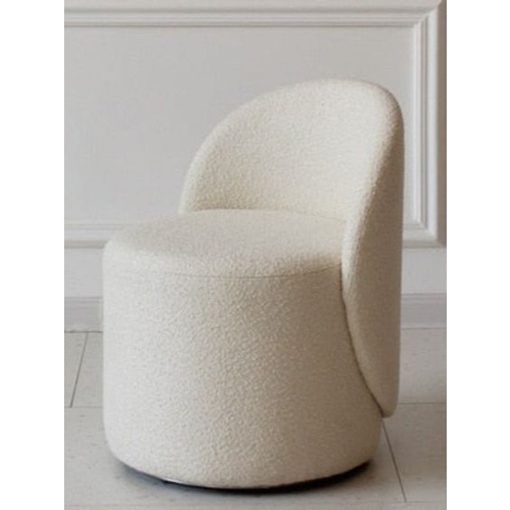 Banco Decorativo Pufe Sala E Quarto Com Encosto Boucle Flat Interiores