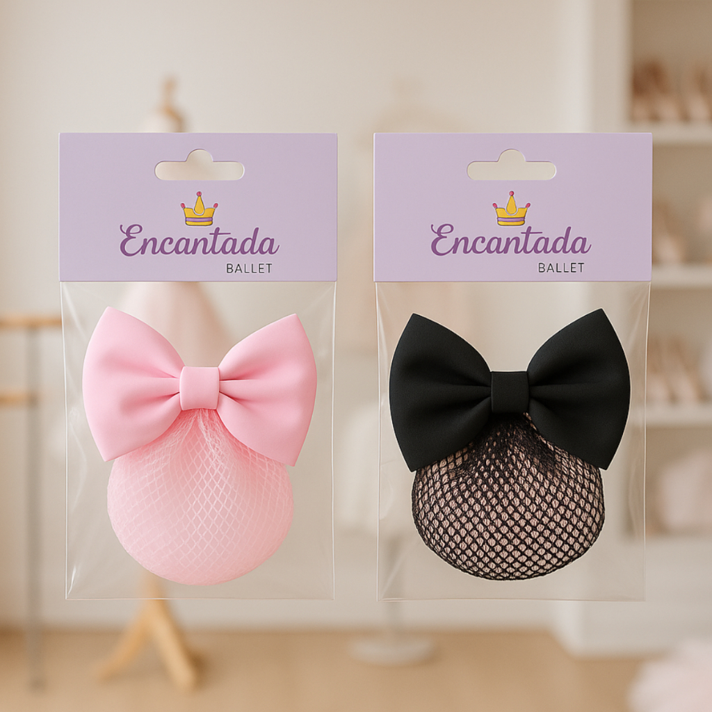 Presilha com Laço e Redinha Embutida / Ballet Bale Dança Jazz – Poliamida de Alta Qualidad...