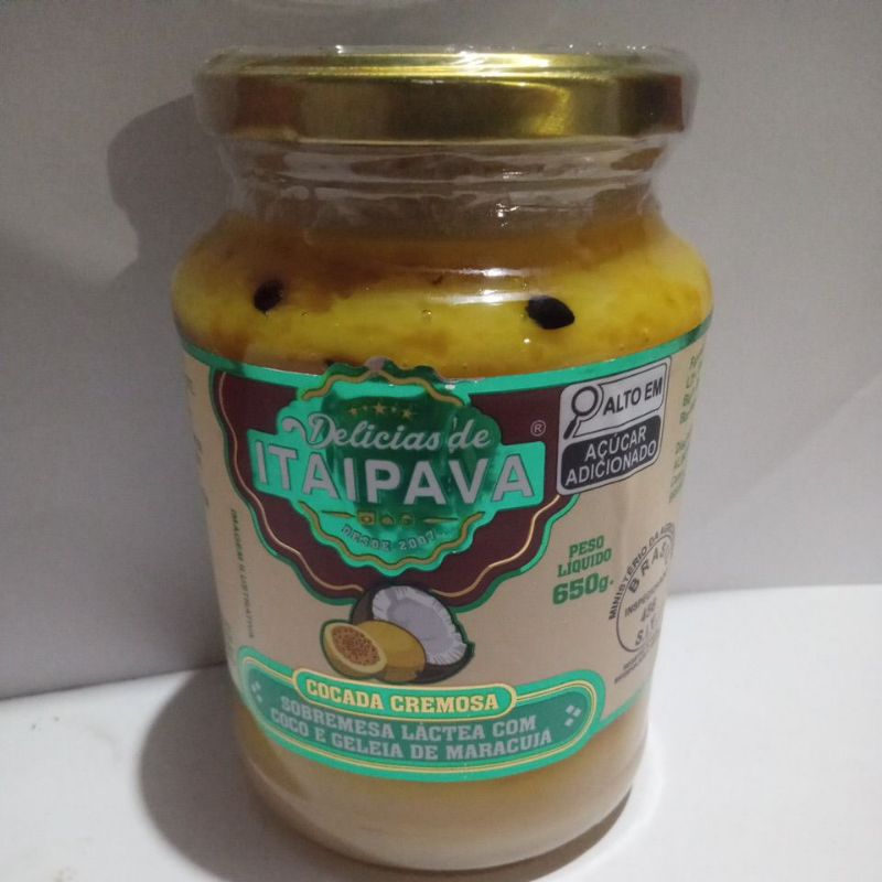 Delícias de Itaipava Cocada Cremosa Com Coco e Maracujá.