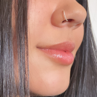 Piercing Nariz Torcido Prata/Dourado Clicker Argola Furo Septo Nostril Aço Cirúrgico Brilhante Delicado Feminino Masc em Oferta na Shopee