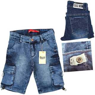 BERMUDA  JEANS  IFANTIL  BERMUDA JEANS CARCO  MENINO BERMUNDA JEANS  DE ELASTICO NO COS INFANTIL MENINO