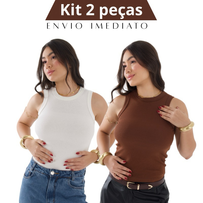kit 2 blusa feminina regata canelada 100% algodão básica canelado regata feminina cavada elegante moda regata canelada