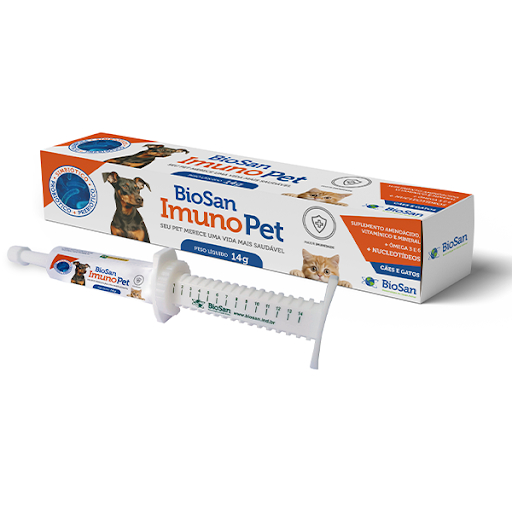 Imuno Pet Bisnaga 14g Biosan com omega 3 e 6 e nucleotídeos