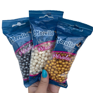Pérola de Açúcar 100% Comestível Tamanho Médio 60g Diversas Cores - Morello em Oferta na Shopee