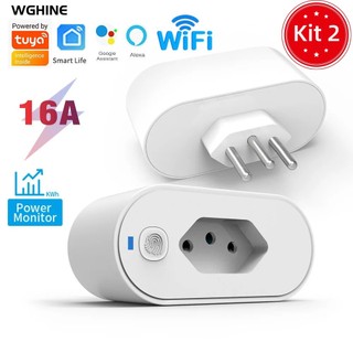 KIT1/2/3 SMART PLUG-Adaptador de soquete Wi-Fi Tuya Smart Life App Control Alexa Google Home Adaptador de soquete 16A