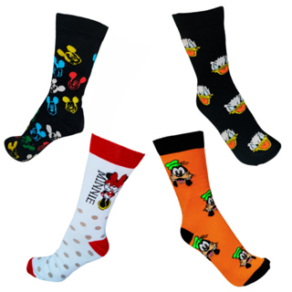 Meia Divertida Algodão Mickey e Sua Turma (38 ao 43) Minnie Pateta Donald em Oferta na Shopee