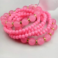 Pulseira de bolas contas Kit 6 Peças bracelete mulheres Pulseira feminina personalizido fashion