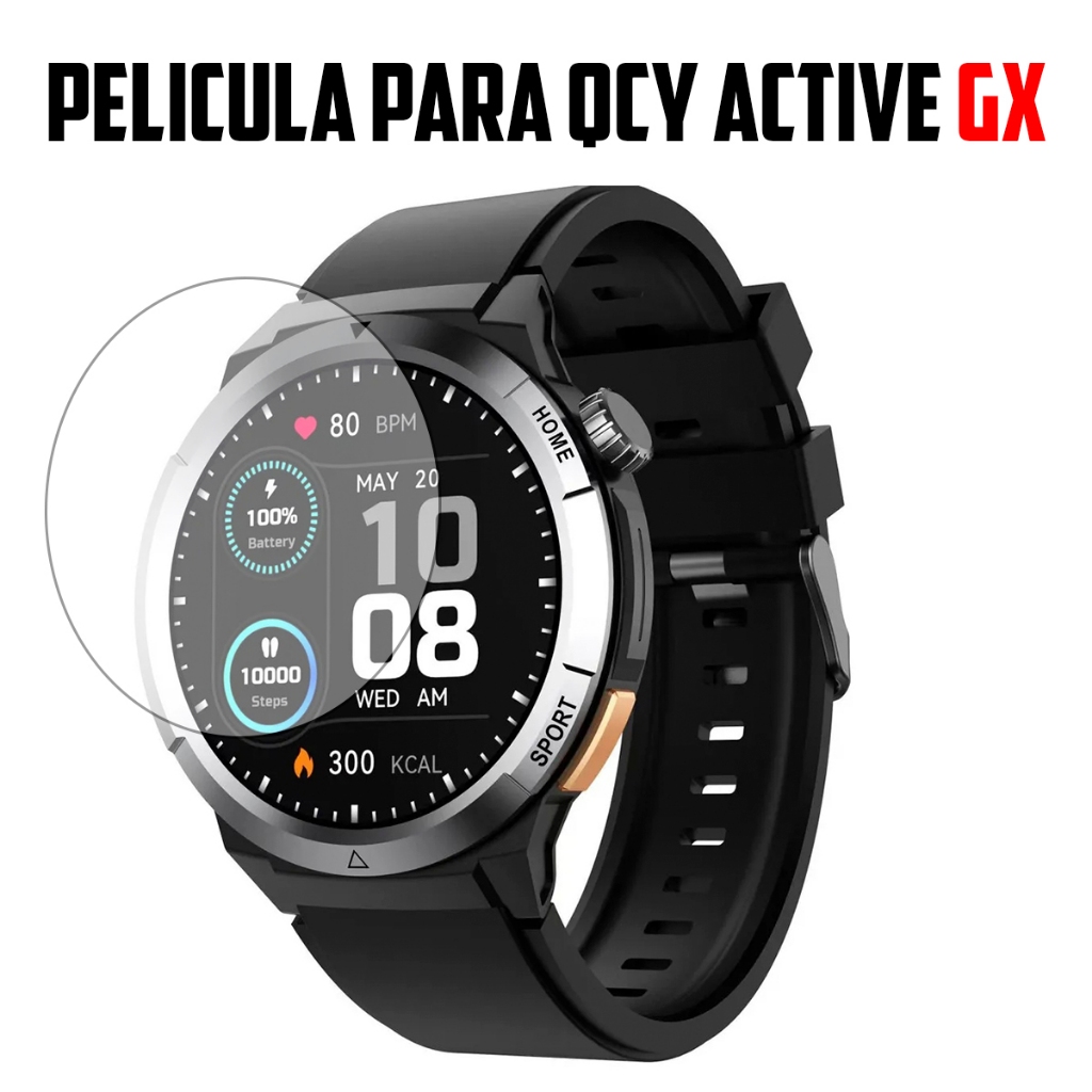 Película para Smartwatch Qcy Active GX de vidro temperado Proteção de Tela