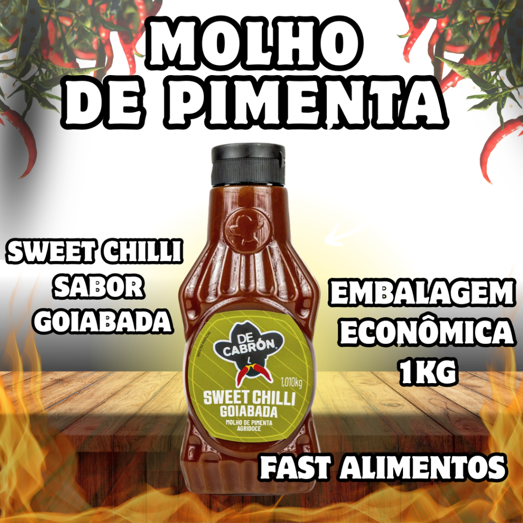 01 MOLHO DE CABRON SWEET GOIABADA 1KG - 01 SWEET CHILLI GOIABADA 1 KG DE CABRON - FOOD SERVICE em Oferta na Shopee
