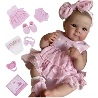 Bebê Boneca Mamãe Reborn 100% Silicone Enxoval Menina Baby Colorido 48cm Bebe Original Pronta Entrega Com em Oferta na Shopee