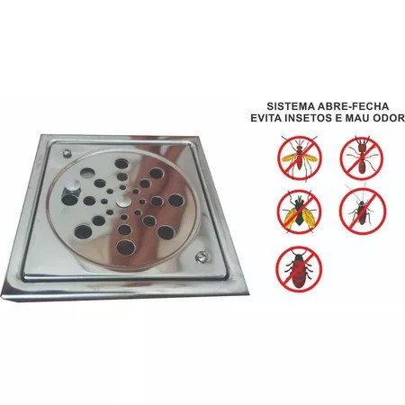 RALO GRELHA INOX Quadrado 10x10cm Completo Abre Fecha c/ Parafusos CONJ. COMPLETO
