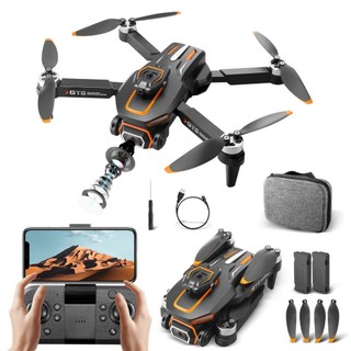 Drone Profissional GT5 4K WiFi FPV - Câmera Dual 50X, 2 Baterias,360° Anti-colisão Manter Profissional Quadricóptero RC