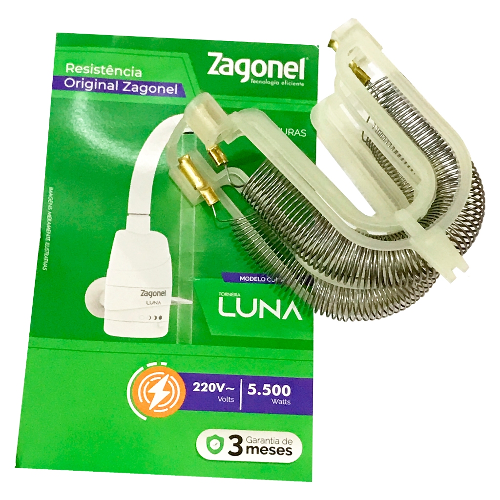 Resistência P/ Torneira Elétrica Zagonel Luna 220v 5500w 4t