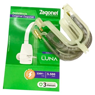 Resistência P/ Torneira Elétrica Zagonel Luna 220v 5500w 4t