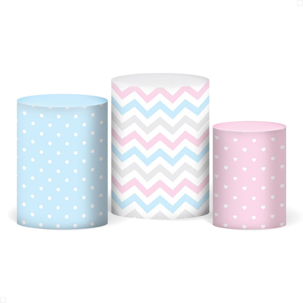 Trio Capa De Cilindro Vest Facil Tema Chá Revelação Infantil 1 em Oferta na Shopee