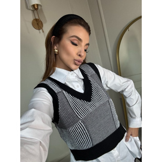 Blusa Regata Colete Tricot Sueter Curto Moda Feminino em Oferta na Shopee