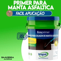 Ecoprimer Primer Para Manta Asfáltica Marrom 18 Litros - Viapol
