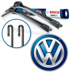 Par Palheta Dianteira Limpador Parabrisa Bosch Volkswagen Braço Gancho