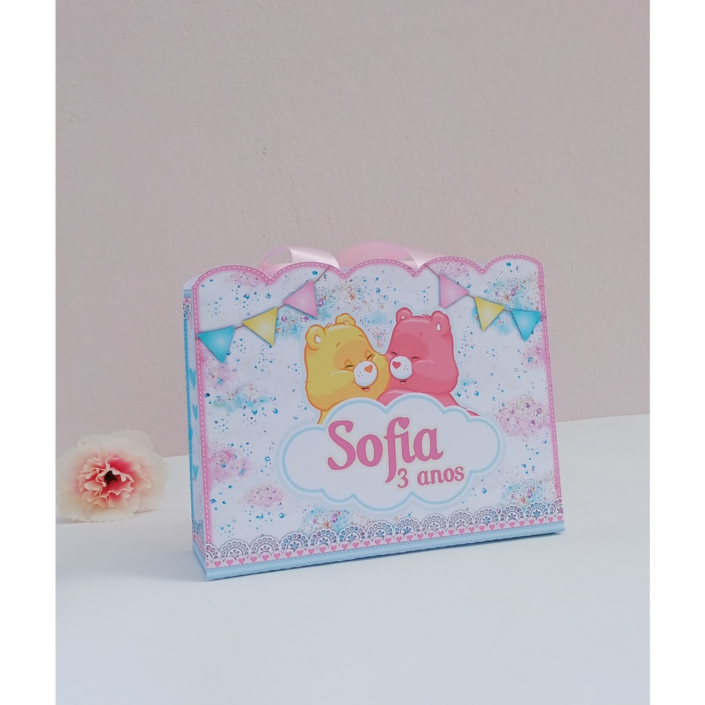 Sacolinha Personalizada Ursinhos Carinhosos  - Lembrancinha Festa Aniversário