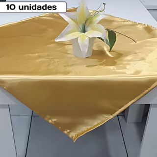 Toalha de Cetim Dourado 10 unidades Cobre Mancha para Mesa Festas Aniversário Buffet Casamento Restaurante em Oferta na Shopee