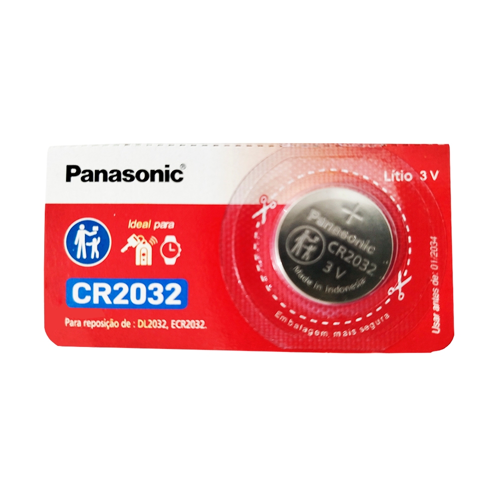 Pilha Bateria de Lítio 3V Modelo CR2032 Panasonic em Oferta na Shopee