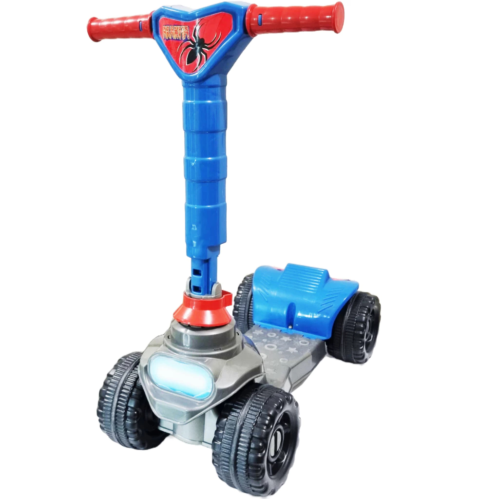 Patinete 🛴 Menino 4 rodas Spider 🕸️ Aranha - 2 a 5 anos - 4 Alturas Dobrável - Inmetro - QUEEN SHOP em Oferta na Shopee