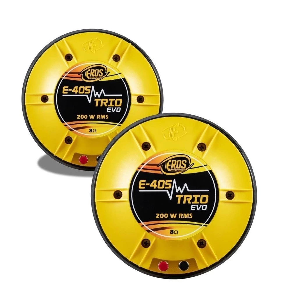 Kit 2 Driver Eros E405 Trio EVO Amarelo 200w 8 Ohms Profissional E-405 Fenolico 2 polegadas E 405 - Spare Parts and Accessories for Vehicles