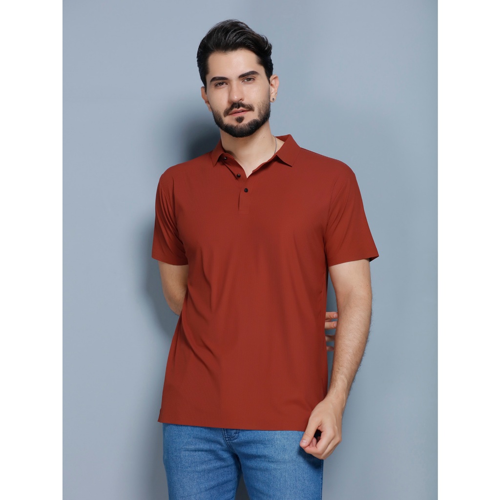 Polo Masculina de Tecido Térmico: Frescor Natural e Secagem Rápida