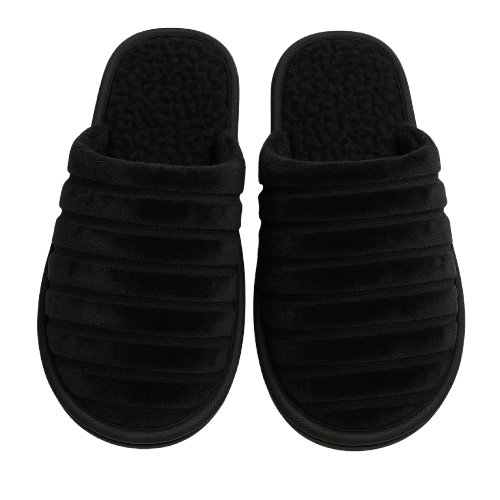 Pantufa masculina Luxo Confort Antiderrapante Super Macia Preta em Oferta na Shopee