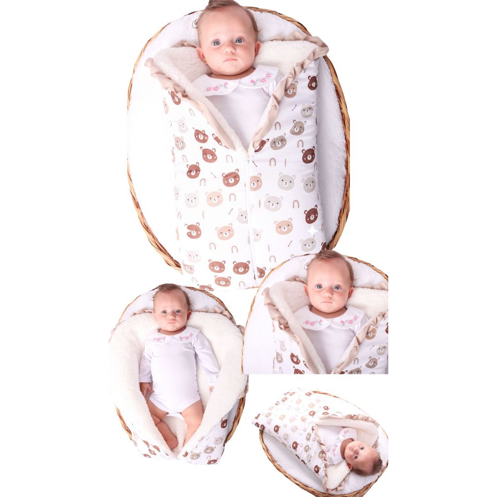 Saco de Dormir Para Bebê Menino e Menina Casulo com Zíper em Oferta na Shopee