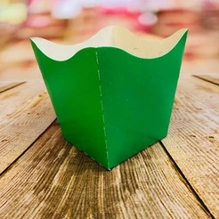 10~50 KIT CACHEPÔ FESTA VERDE BANDEIRA 9X9X7CM VAZO DECORAÇÃO 2.8 ( NC TOYS CACHEPÔ ) (CHOCO)
