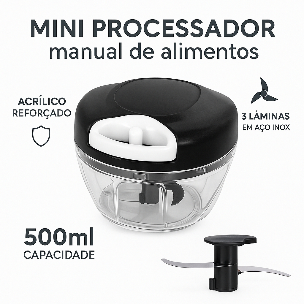 Processador De Alimentos 3 Laminas 500ml Manual