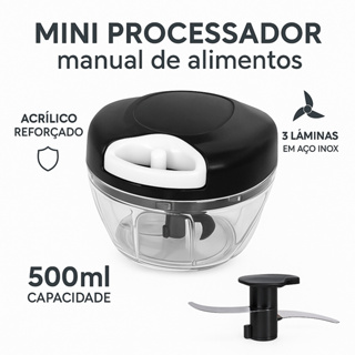 Processador De Alimentos 3 Laminas 500ml Manual em Oferta na Shopee