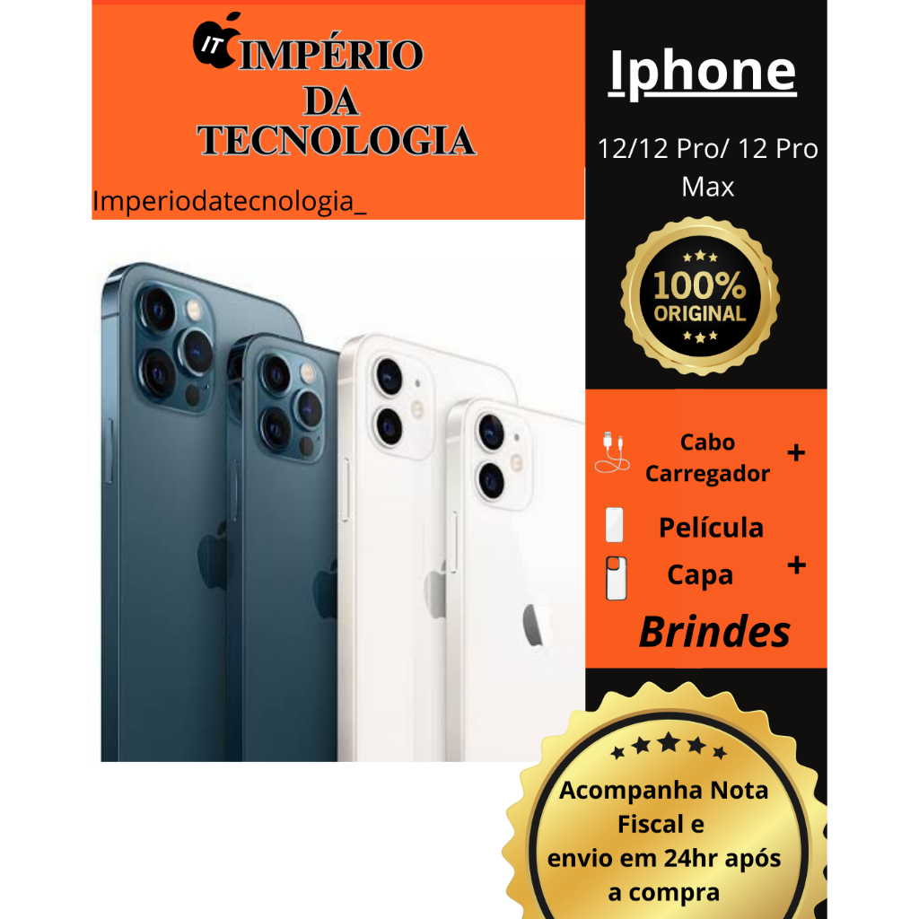 Celular IPhone 12/ 12 Pro/ 12 Pro Max 64/128gb 100% Original Com Garantia