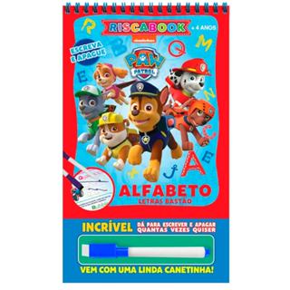 Livro Riscabook | Patrulha Canina | Alfabeto | Escreva e Apague em Oferta na Shopee